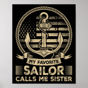 Min favoritsjöman kallar mig syster Sailor Syster Poster
