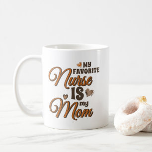 Min favoritsjuksköterska är min Mamma Retro Vibes Kaffemugg
