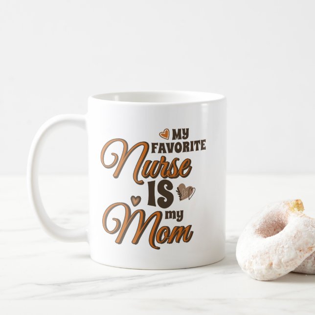 Min favoritsjuksköterska är min Mamma Retro Vibes Kaffemugg (Med munk)
