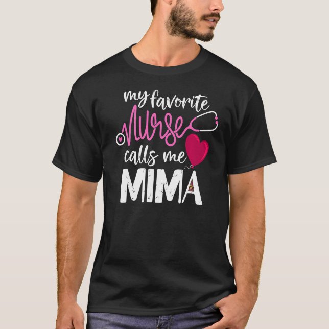Min favoritsjuksköterska kallar mig Mima Rns farmo T Shirt (Framsida)