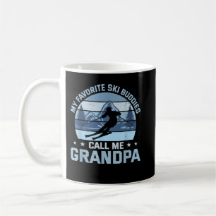 Min favoritski Buddies kallar mig Grandpa Skiing G Kaffemugg