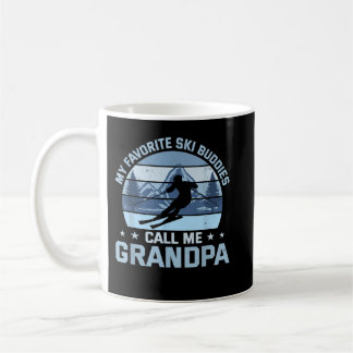 Min favoritski Buddies kallar mig Grandpa Skiing G Kaffemugg