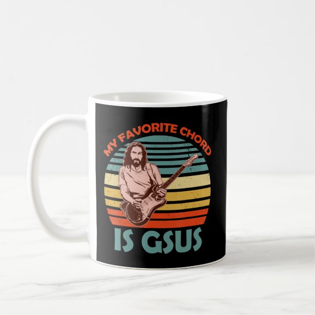Min favoritsladd är Gsus Jesus Guitarist Guitar V Kaffemugg (Vänster)