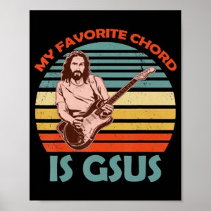 Min favoritsladd är Gsus Jesus Guitarist Guitar V Poster