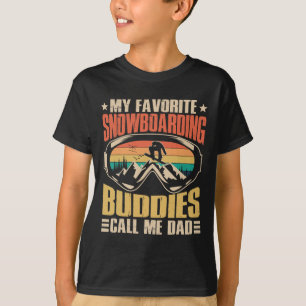 Min favoritsnurrande Buddies kallar mig Pappa Snow T Shirt