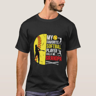 Min favoritSoftball Player Grandpa Softball Grand T Shirt