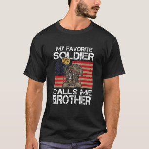 Min favoritsoldat kallar mig Brother Proud Army BR T Shirt