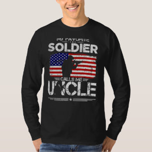 Min favoritsoldat kallar mig farbror American Flag T Shirt