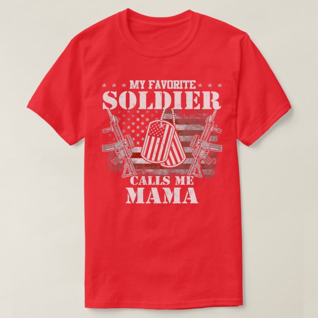 Min favoritsoldat kallar mig Mamma 1 T Shirt (Design framsida)