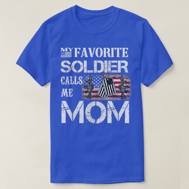 Min favoritsoldat kallar mig mamma 2 t shirt (Design framsida)