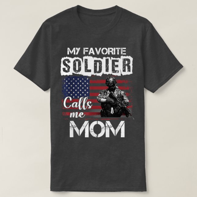 Min favoritsoldat kallar mig Mamma 7 T Shirt (Design framsida)