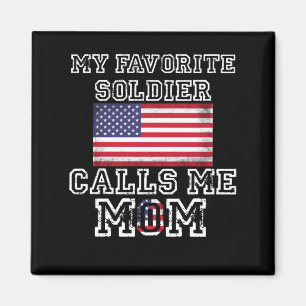Min favoritsoldat kallar mig Mamma Proud Army Mamm Magnet