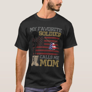 Min favoritsoldat kallar mig Mamma Proud Army Mamm T Shirt