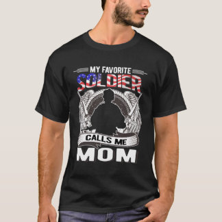Min favoritsoldat kallar mig Mamma Proud Army Mamm T Shirt