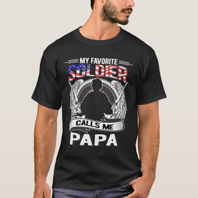 Min favoritsoldat kallar mig Pappa Proud Army Gran T Shirt (Framsida)