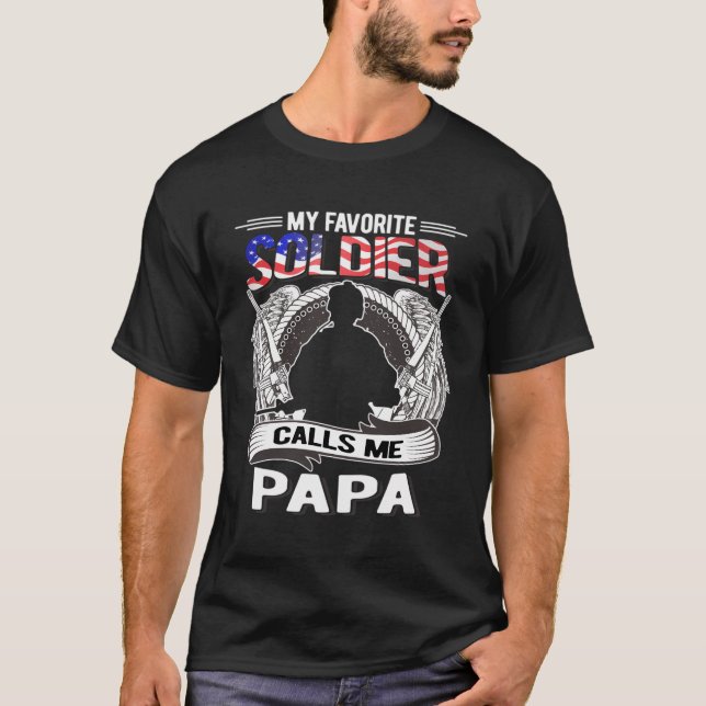 Min favoritsoldat kallar mig Pappa Proud Army Gran T Shirt (Framsida)