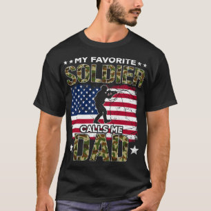 Min favoritsoldat kallar mig Pappa Proud Army Papp T Shirt