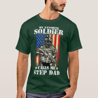 Min favoritsoldat kallar mig Step Pappa Soldier Pa T Shirt