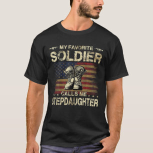 Min favoritsoldat kallar mig Stepdotter Army Ste T Shirt