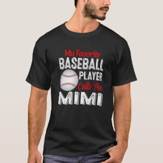 Min favoritspelare i basket kallar mig Mimi Retro  T Shirt