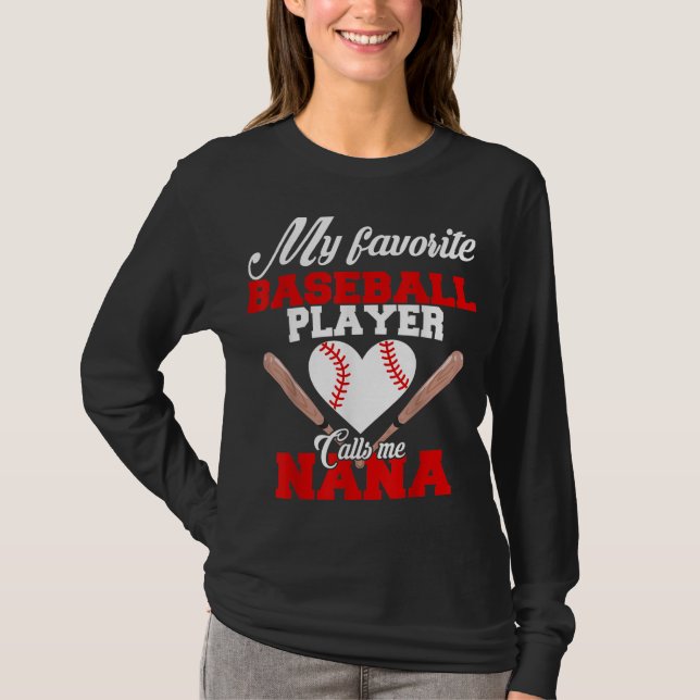 Min favoritspelare i basket kallar mig Nana Women  T Shirt (Framsida)
