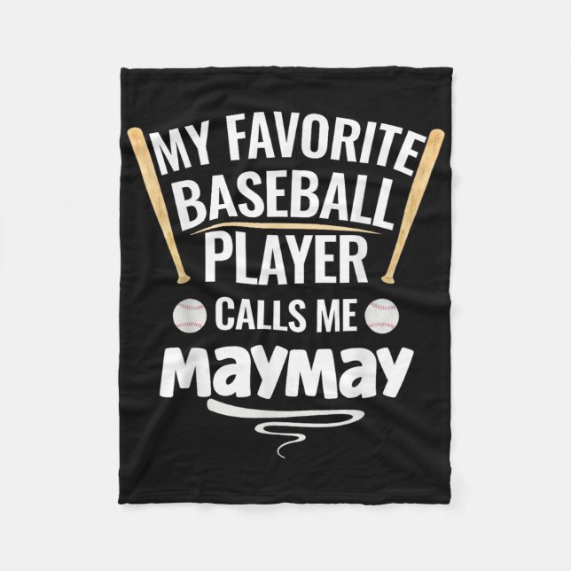 Min favoritspelare i basket ringer mig Maymay Fleecefilt (Framsidan)
