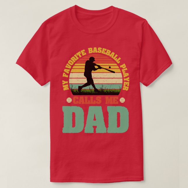 Min favoritspelare i basket ringer mig Pappa T Shirt (Design framsida)