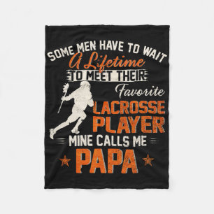 Min favoritspelare i Lacrosse heter Pappa Funny La Fleecefilt