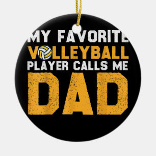 Min favoritspelare i volleyboll kallar mig Pappa G Julgransprydnad Keramik
