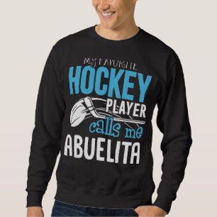 Min favoritspelare kallar mig Abuelita Shirt Gift Lång Ärmad Tröja