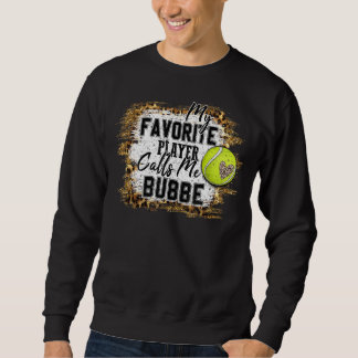 Min favoritspelare kallar mig Bubbe Tennis Mor Lång Ärmad Tröja
