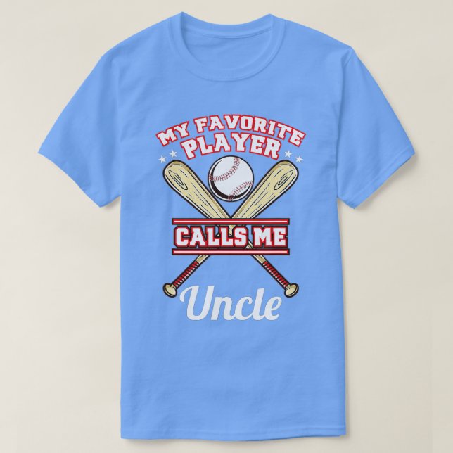 Min favoritspelare kallar mig farbror Baseball T Shirt (Design framsida)