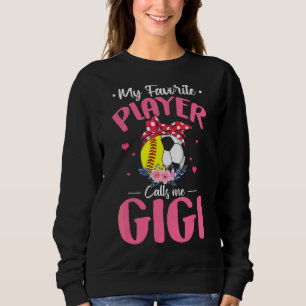 Min favoritspelare kallar mig Gigi Softball-fotbol T Shirt