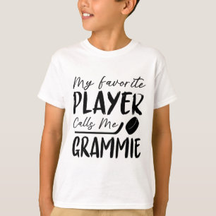 Min favoritspelare kallar mig Grammie Hockey Playe T Shirt