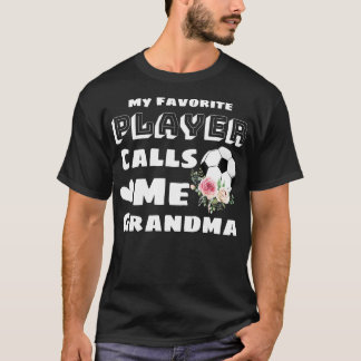 Min favoritspelare kallar mig Grandma Cute Grandma T Shirt