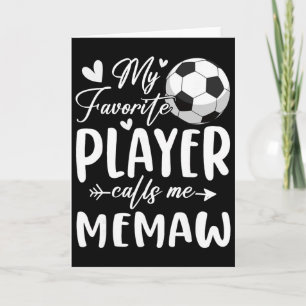Min favoritspelare kallar mig Memaw fotbollsspelar Kort