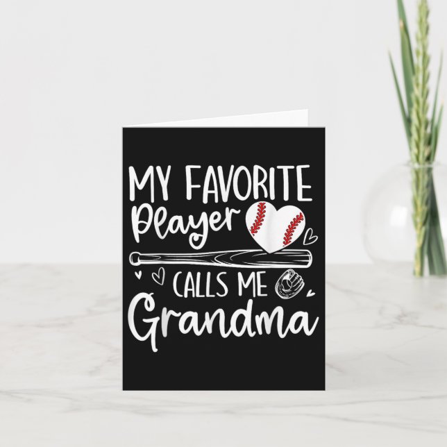 Min favoritspelare kallar mig morma Baseball Heart Kort (Framsida)