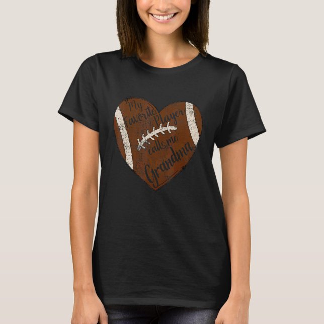 Min favoritspelare kallar mig morma Football Heart T Shirt (Framsida)