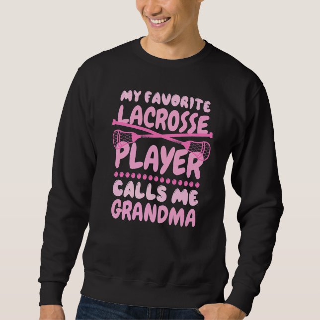 Min favoritspelare kallar mig morma Lacro Lång Ärmad Tröja (Framsida)