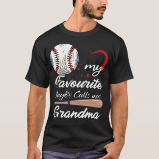 Min favoritspelare kallar mig mormor baseboll kvin t shirt