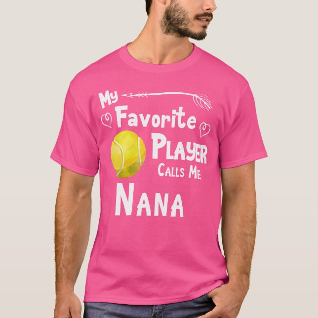 Min favoritspelare kallar mig Nana Tennis T Shirt (Framsida)