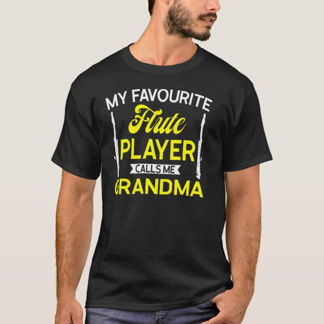 Min favoritspelare kallar Play flute Pullove T Shirt (Framsida)