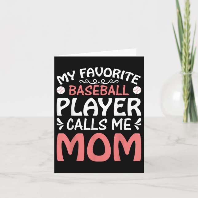 Min favoritspelare ringer Mamma Funny Mor Kort (Framsida)