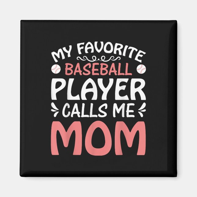 Min favoritspelare ringer Mamma Funny Mor Magnet (Framsidan)