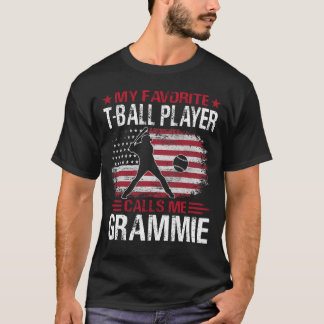 Min favoritspelare T-Boll Player kallar mig GRAMMI T Shirt