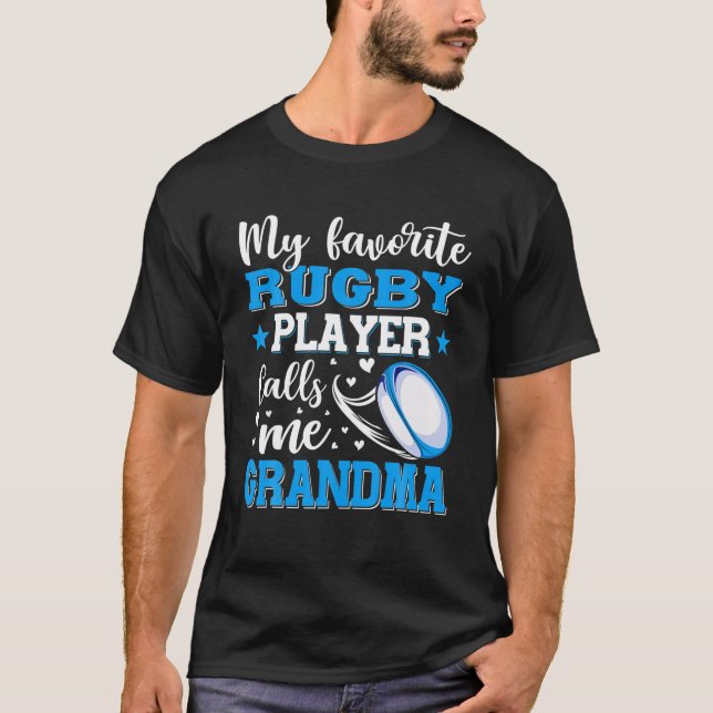 Min favoritspelaren Rugby-spelare kallar mig Grand T Shirt (Framsida)