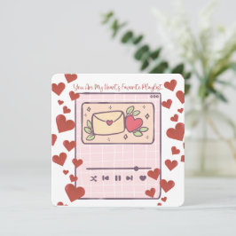 Min favoritspellista - Alla hjärtans dagskort Tack Kort