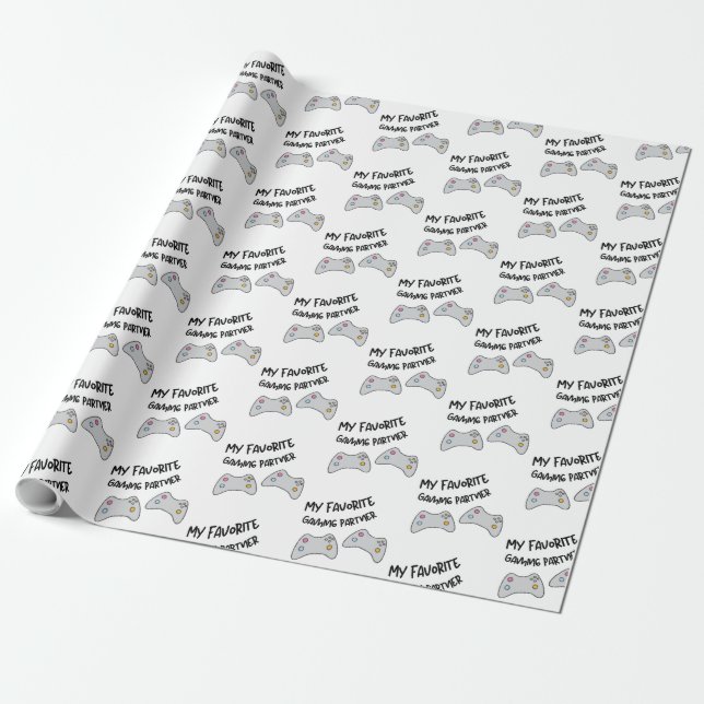 Min favoritspelpartner - Papper inslagning Presentpapper (Utrullad)