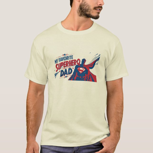 Min favoritsuperhjälte kallar mig Pappa - Heroic F T Shirt (Framsida)