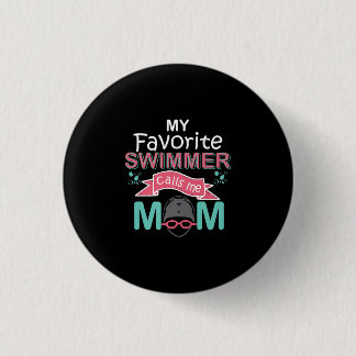 Min favoritsvimmer kallar mig Mamma Funny Swimming Knapp
